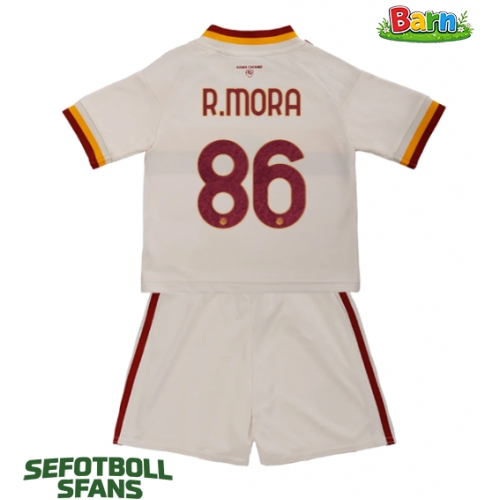 AS Roma Rodrigo Mora #86 Bortaställ Barn 2026-27 Kortärmad (+ Korta byxor)